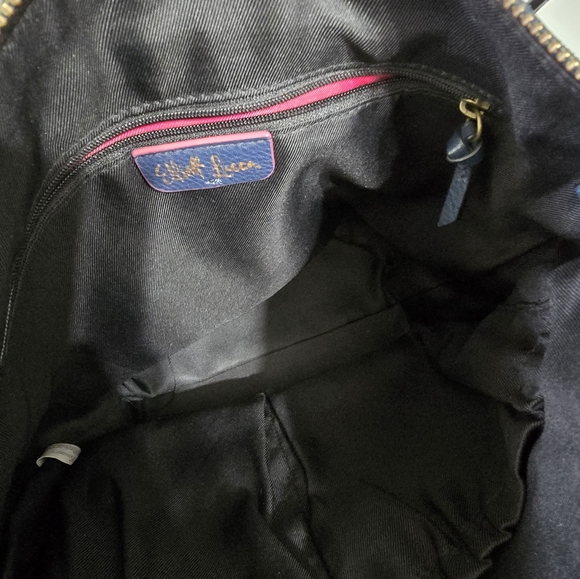 Elliot Lucca Indigo Blue Leather Convertivle Hobo Bag - Picture 5 of 15